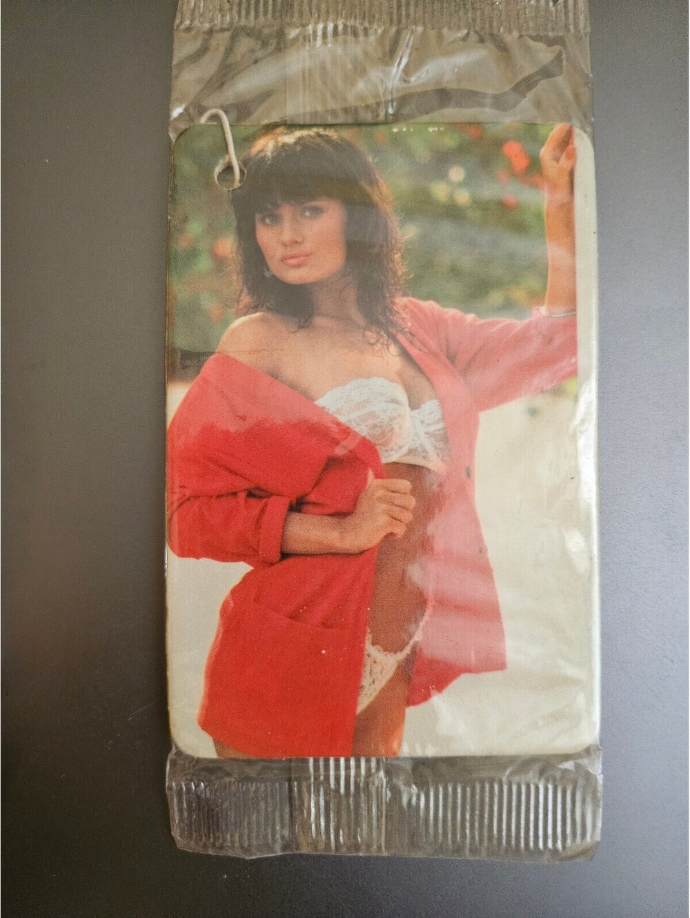 Vintage Penthouse magazine Pet  Air Freshener ~ UNOPENED ~ Brunette w/red jacket